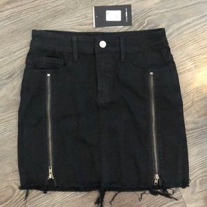 Black jean skirt